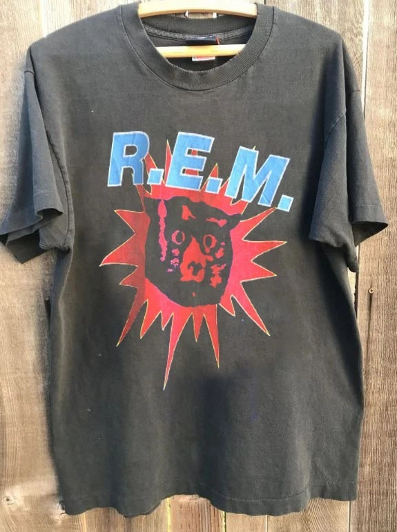REM Monster Vintage 90\'s Band Tour Charcoal Unisex T shirt S to 5XL