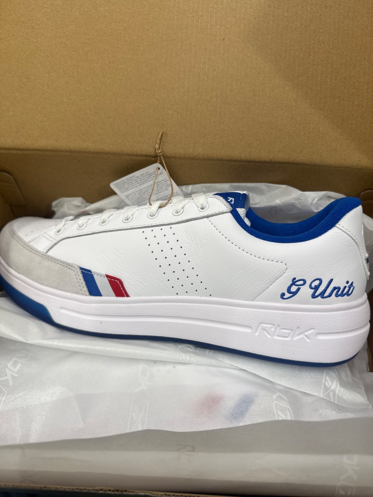 Reebok x G-Unit G6 White Blue Red 289469-103 Size 8 - 14 BRAND NEW Reebok x G-Unit G6 White Blue Red 289469-103 Size 8 - 14 BRAND NEW
