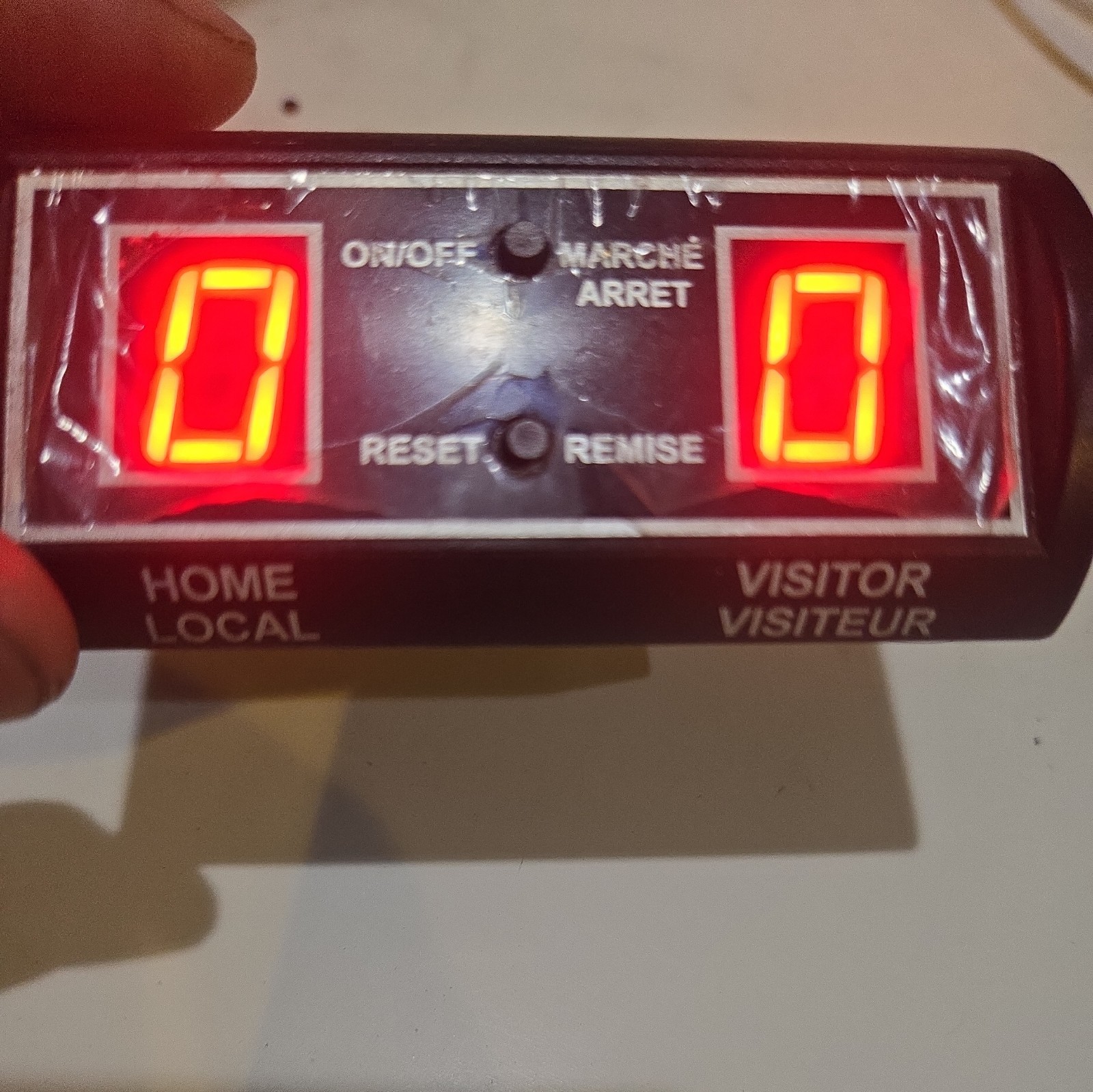 score board display for ESPN Jumbo LED Tabletop Air Hockey, 