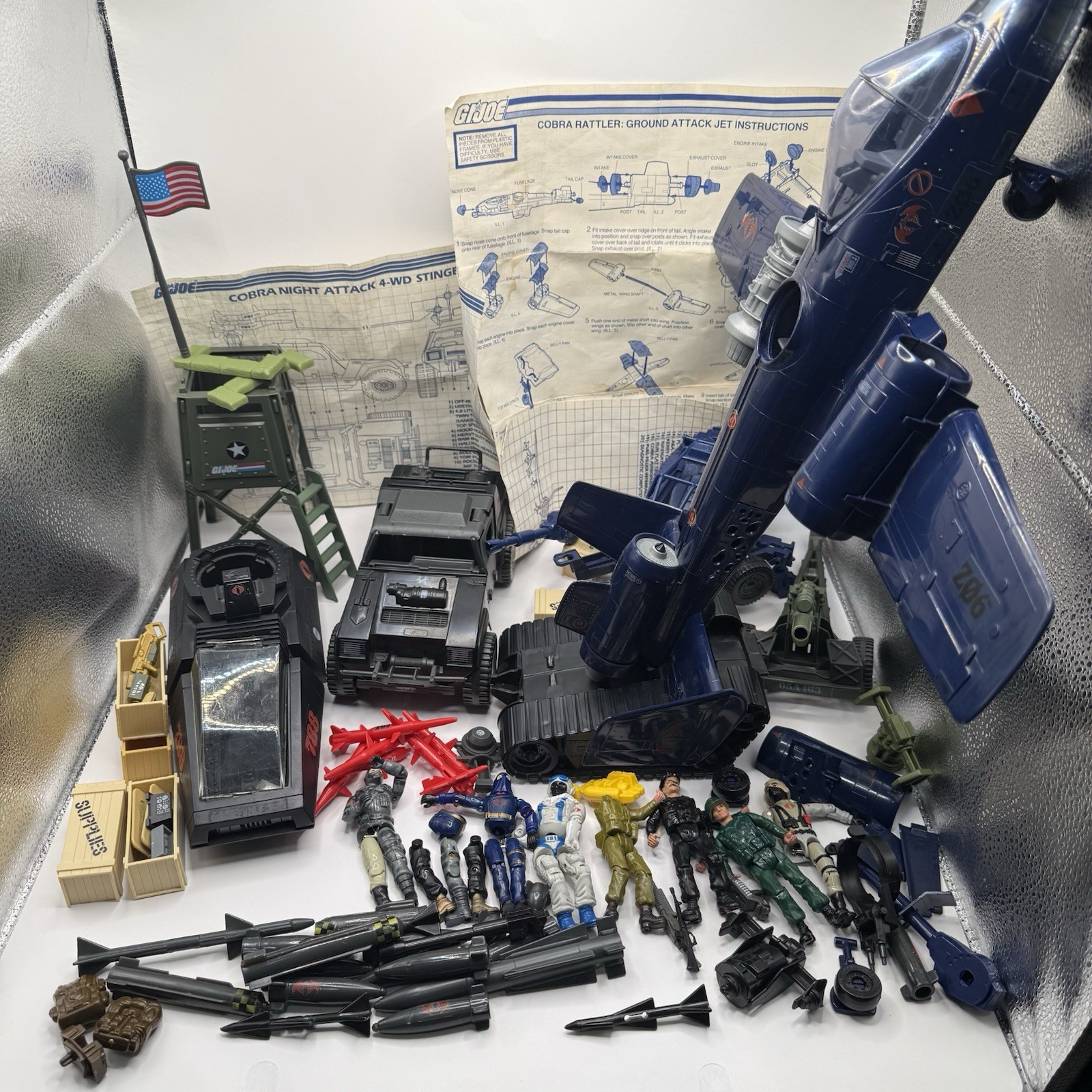 Vintage 1980\'s Hasbro G.I. Joe Parts And Pieces Lot Vintage 1980\'s Hasbro G.I. Joe Parts And Pieces Lot