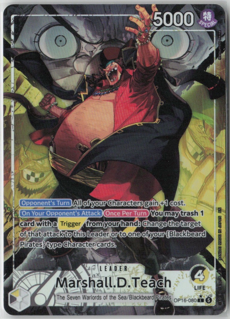 Bandai One Piece Marshall D. Teach Leader OP06-080 Special Foil 5000 EN Bandai One Piece Marshall D. Teach Leader OP06-080 Special Foil 5000 EN