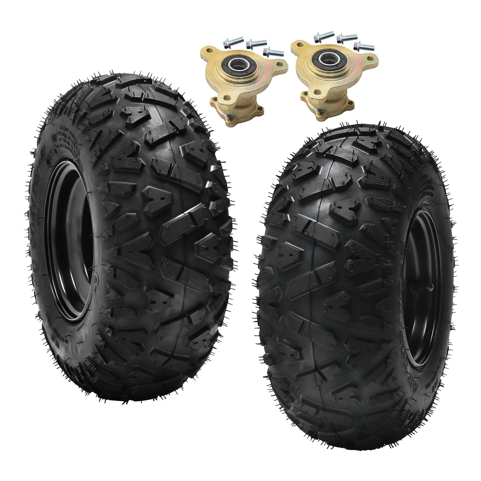 145/70-6 ATV Go Kart Tire Wheel Kit with 17mm Flange Hubs