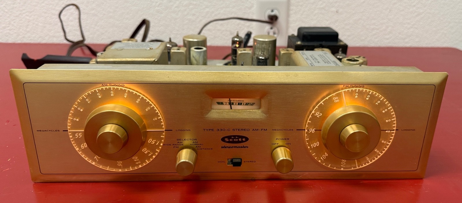 Vintage H.H. Scott 330-C Stereomaster AM/FM Tube Tuner for restoration.