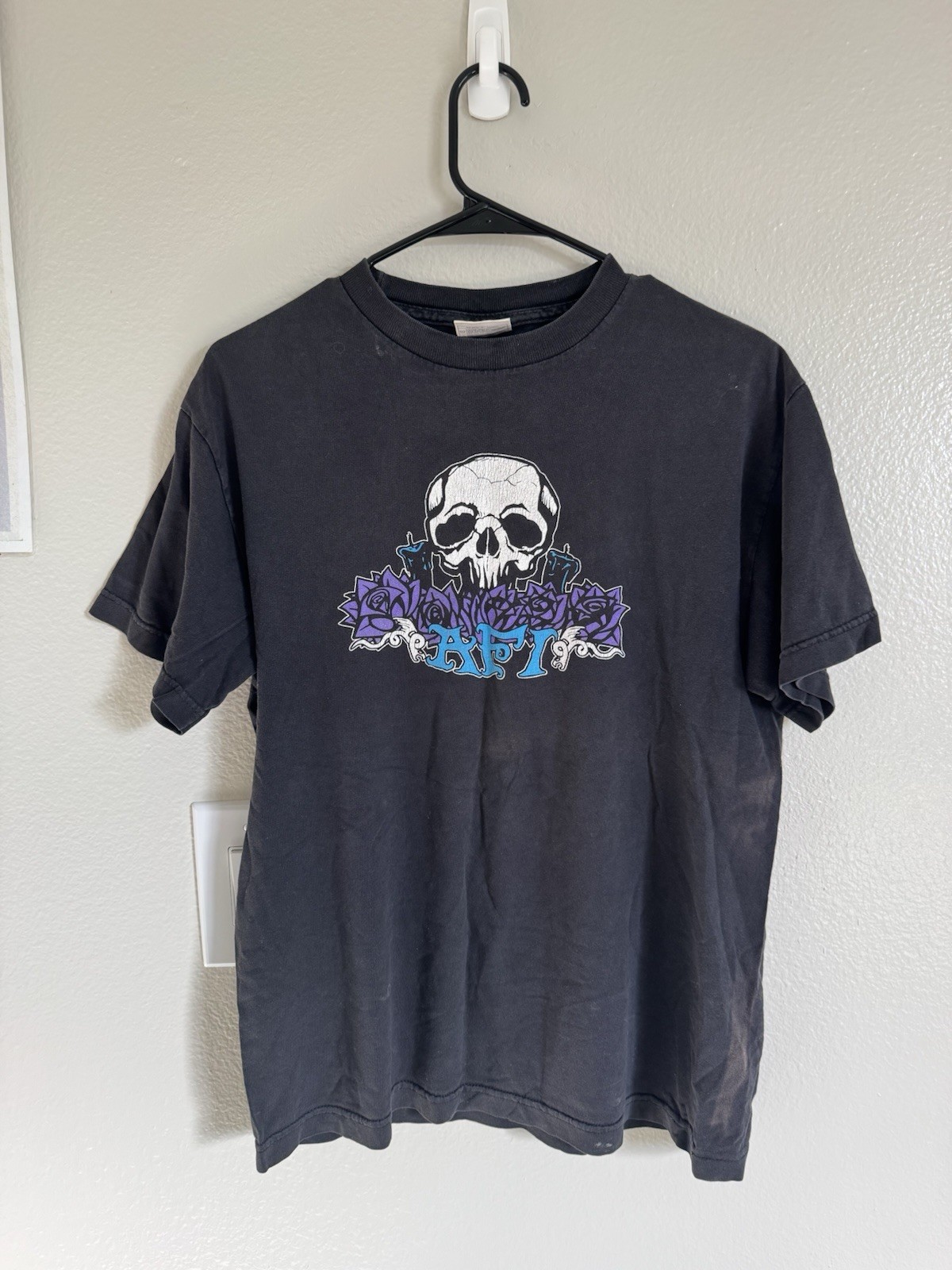 Vintage 2001 AFI Band T-Shirt Black Skull Graphic Screen Stars M Vintage 2001 AFI Band T-Shirt Black Skull Graphic Screen Stars M