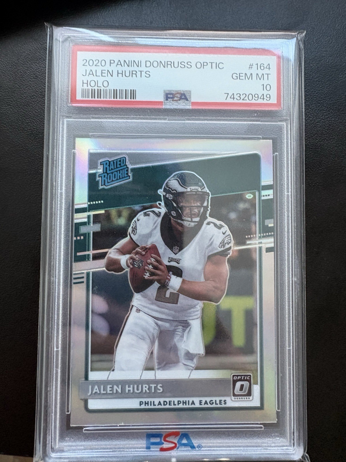 2020 Panini Donruss Optic - Rated Rookies Jalen Hurts #164 Holo Prizm (RC)