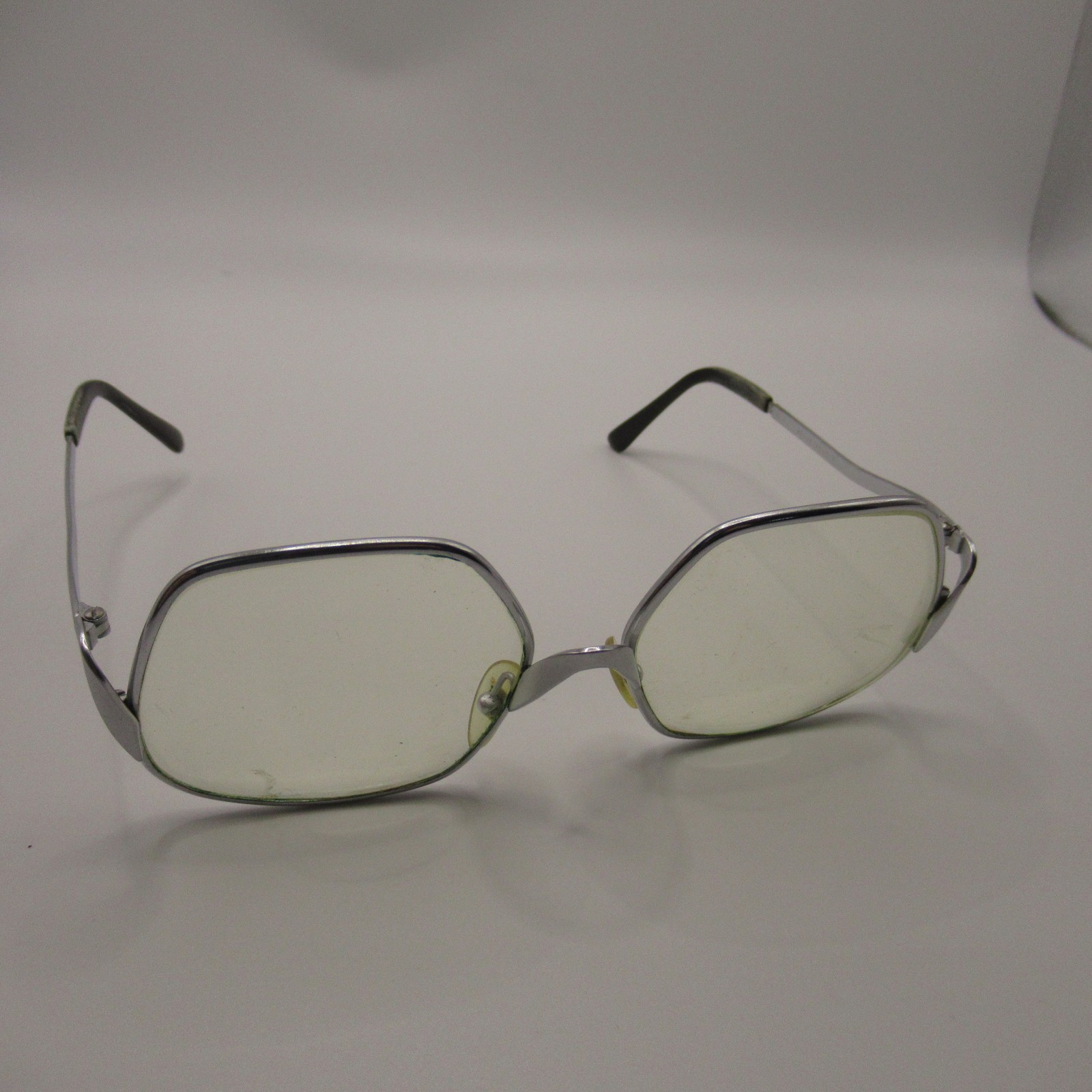 Vintage JAN-PATRICIA Eyeglass Frames France 54/18 Silver Metal Full Rim Women
