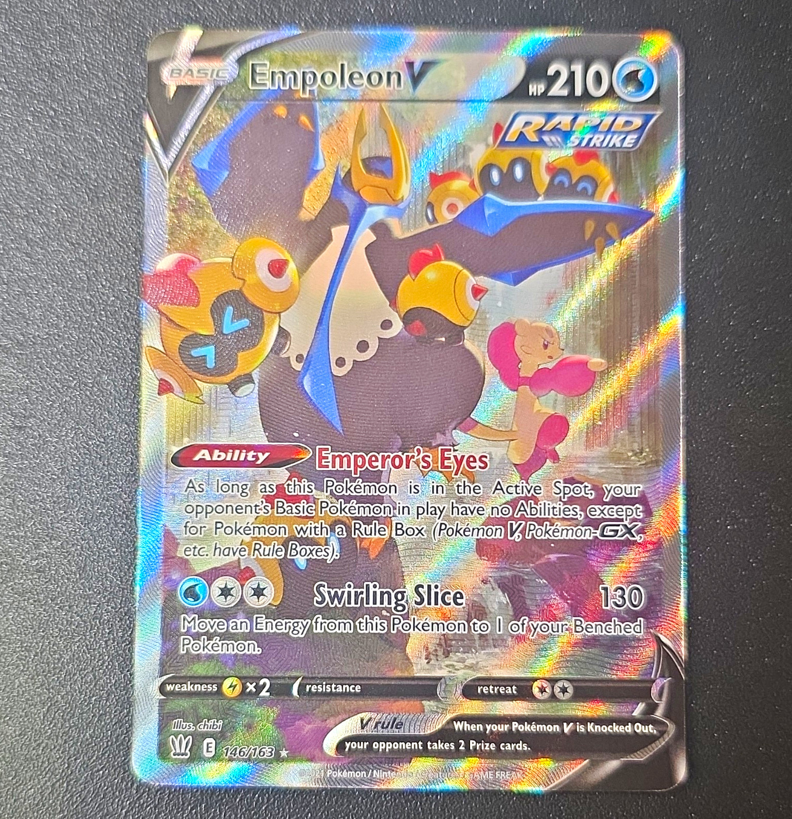The Pokémon Company Empoleon V 146/163 Battle Styles Ultra Rare Full Art Holo EN The Pokémon Company Empoleon V 146/163 Battle Styles Ultra Rare Full Art Holo EN