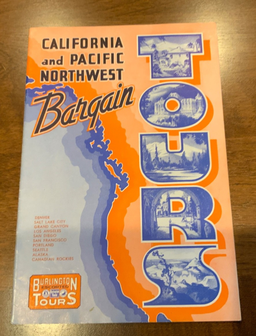 Burlington Route Railroad  Bargain Tours Brochure - 1930's - Pacific Northwest