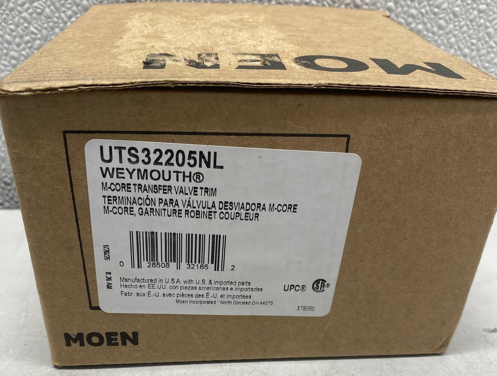 Moen UTS32205NL Weymouth 1-Handle Diverter Valve Trim Valve Polished Nickel Moen UTS32205NL Weymouth 1-Handle Diverter Valve Trim Valve Polished Nickel