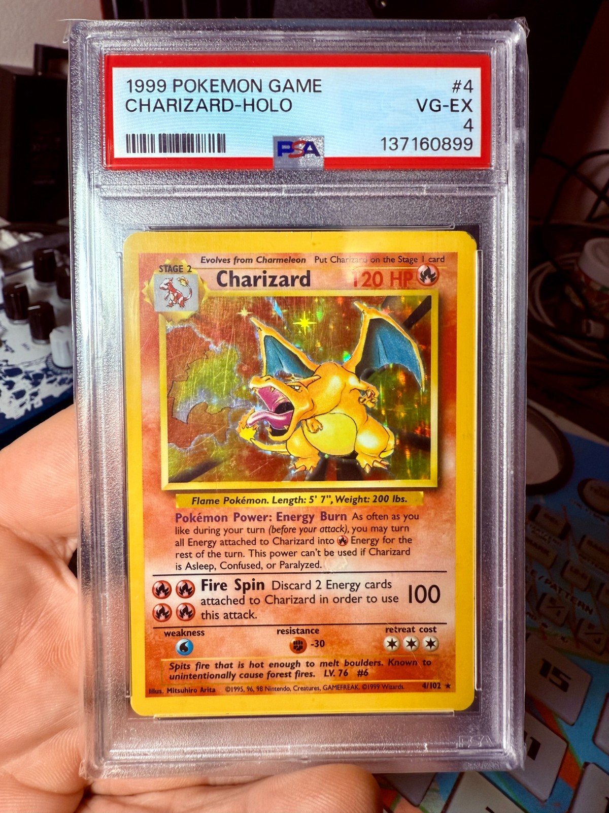 1999 Charizard Base Holo Rare 4/102 1999 Charizard Base Holo Rare 4/102
