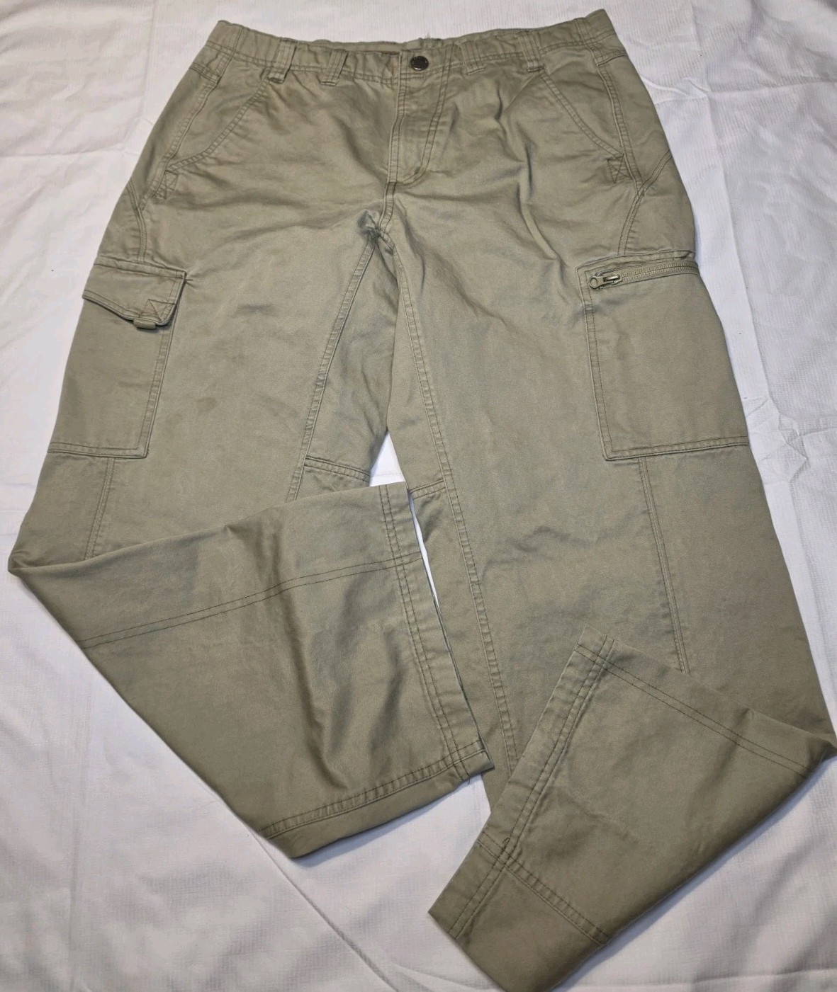Columbia Men\'s ROC Utility Hiking Pants Outdoor Canvas 34x30 Tan Khaki