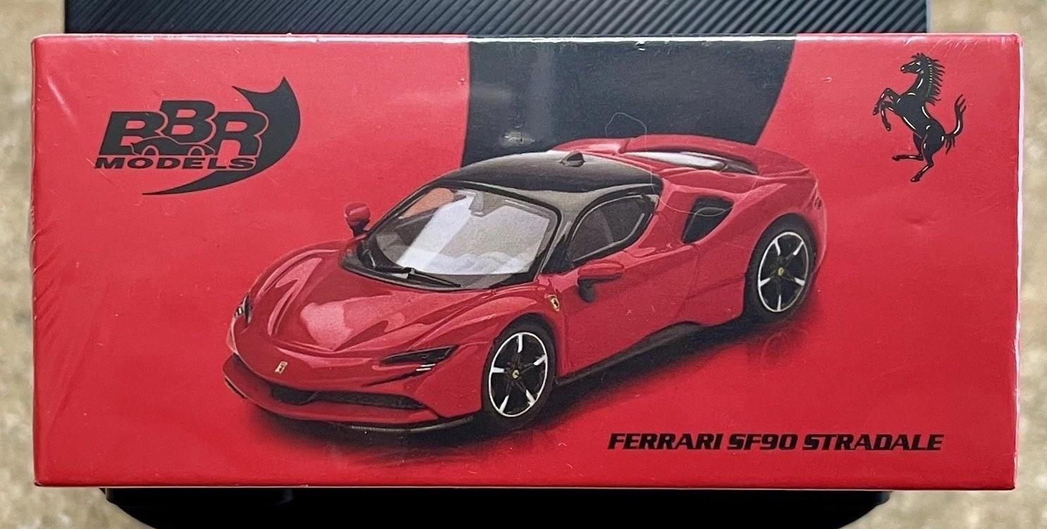 BBR Models 1:64 Ferrari SF90 Stradale Rosso Corsa Red With Black Hood (Sealed) BBR Models 1:64 Ferrari SF90 Stradale Rosso Corsa Red With Black Hood (Sealed)