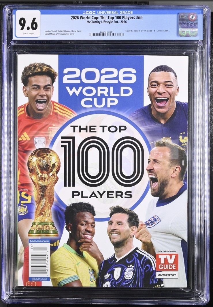 LAMINE YAMAL RARE NEWSSTAND 2026 WORLD CUP TOP 100 LIONEL MESSI CGC 9.6