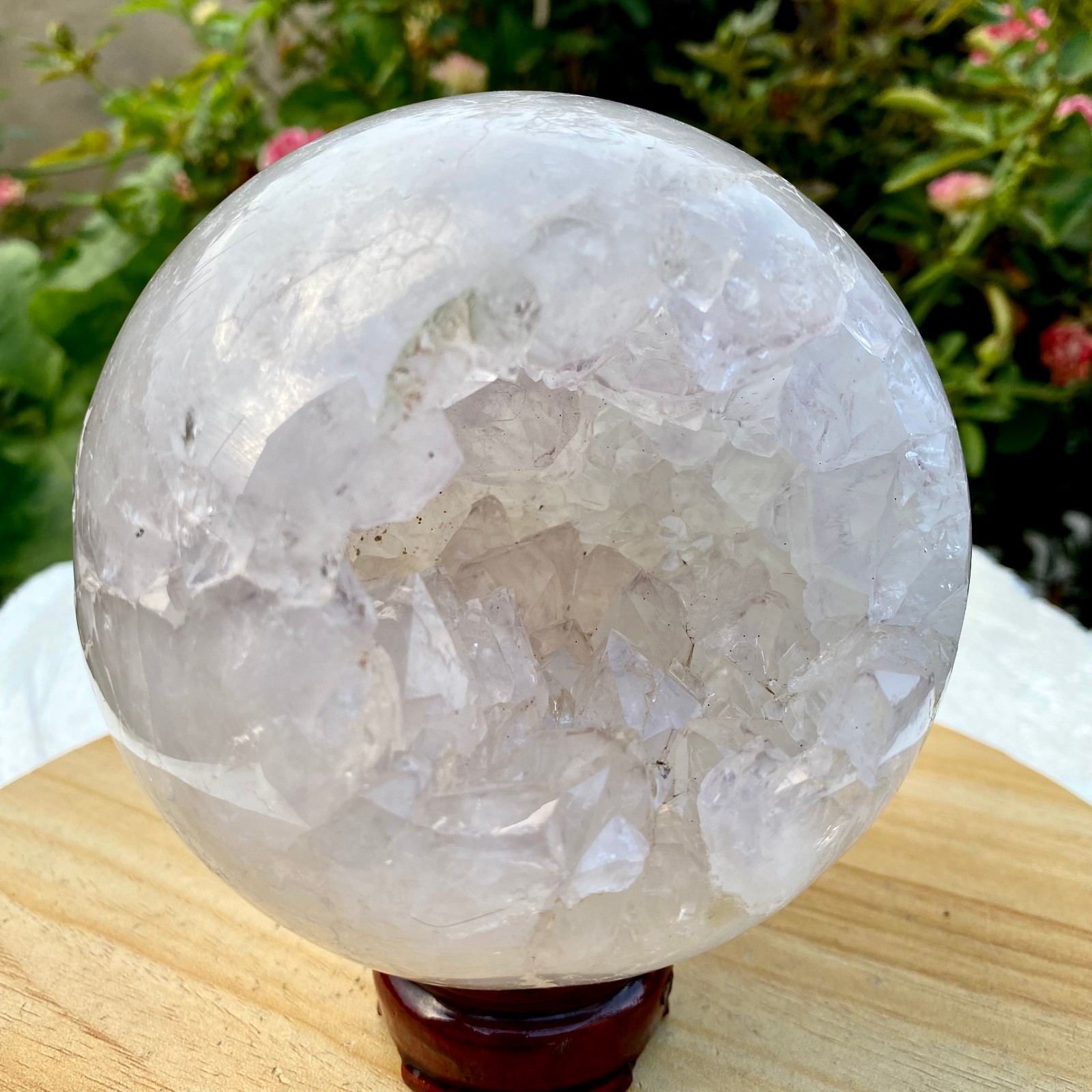3.9LB  Amethyst Agate Sphere Polished Healing Crystal Ball Home Feng Shui Ornam