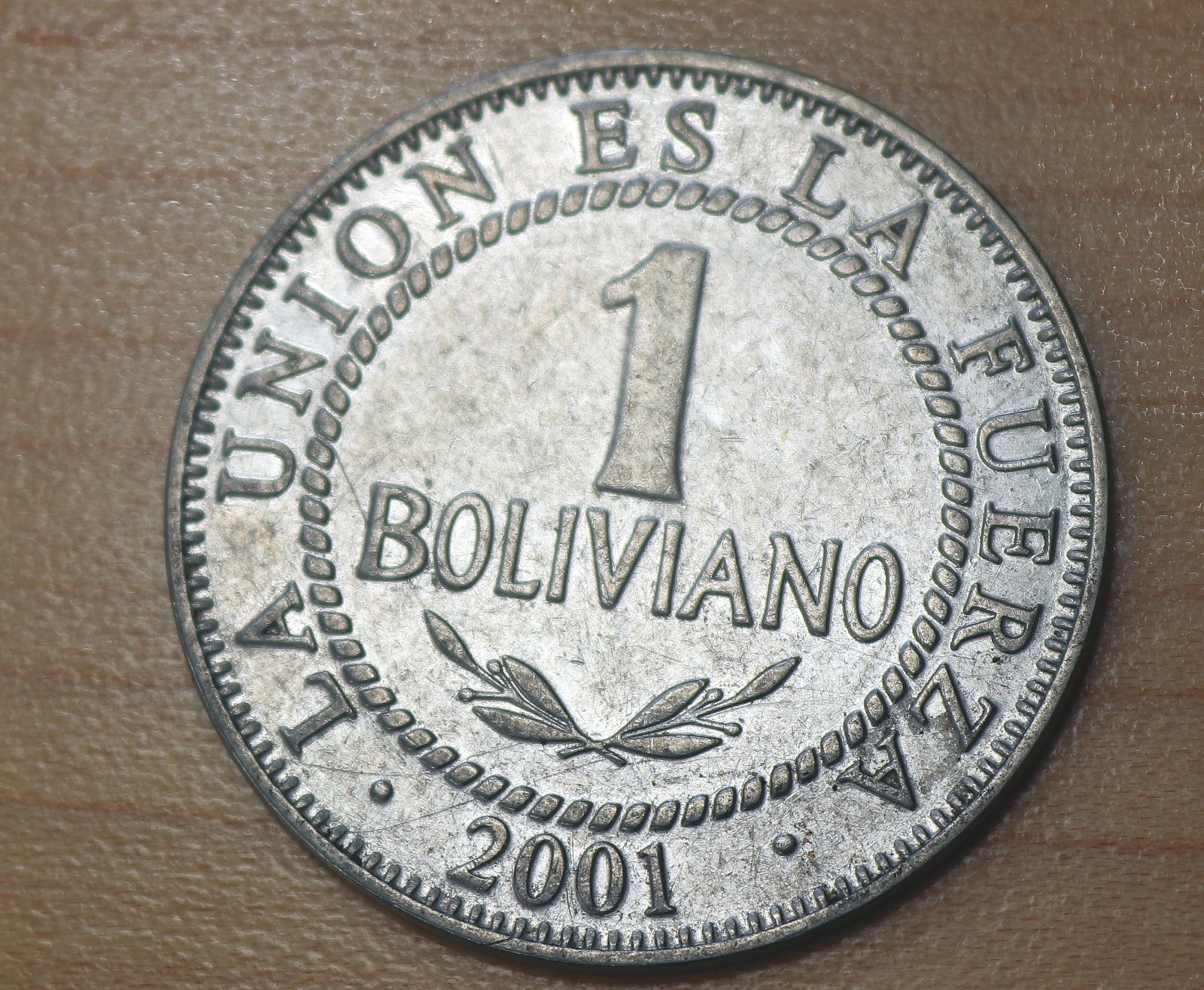 2001 Bolivia 1 Boliviano