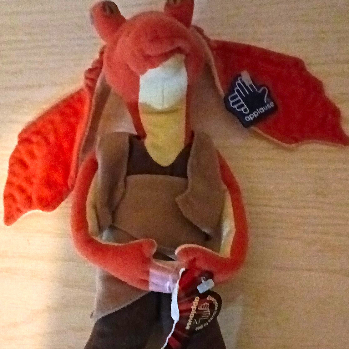 Applause Star Wars Jar Jar Binks Stuffed Animal Beanbag Plush Small 1999 63034