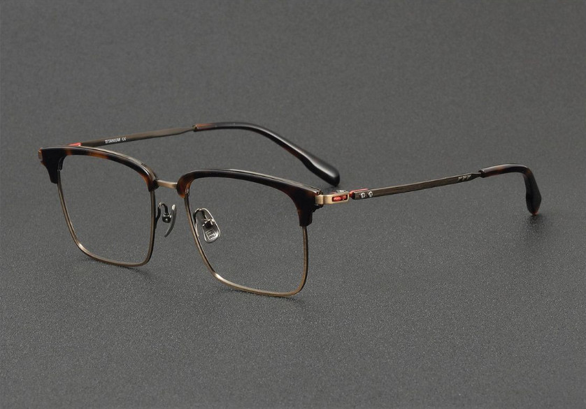 Retro Bronze Business Acetate Titanium Full Rim Reading Glasses Frame Men Women Retro Bronze Business Acetate Titanium Full Rim Reading Glasses Frame Men Women