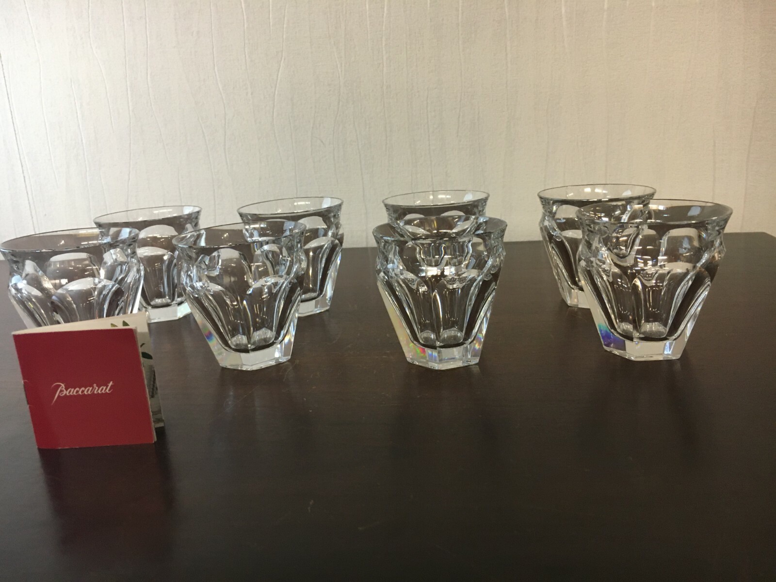 16 Baccarat Talleyrand Harcourt Crystal Glasses Height 6.5 cm