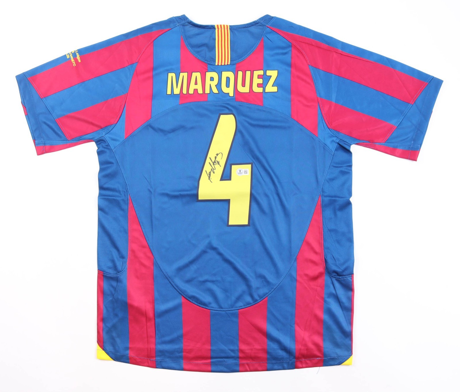 Rafael Marquez Signed Barcelona F.C. Nike Authentic Jersey (Beckett) Center-Back
