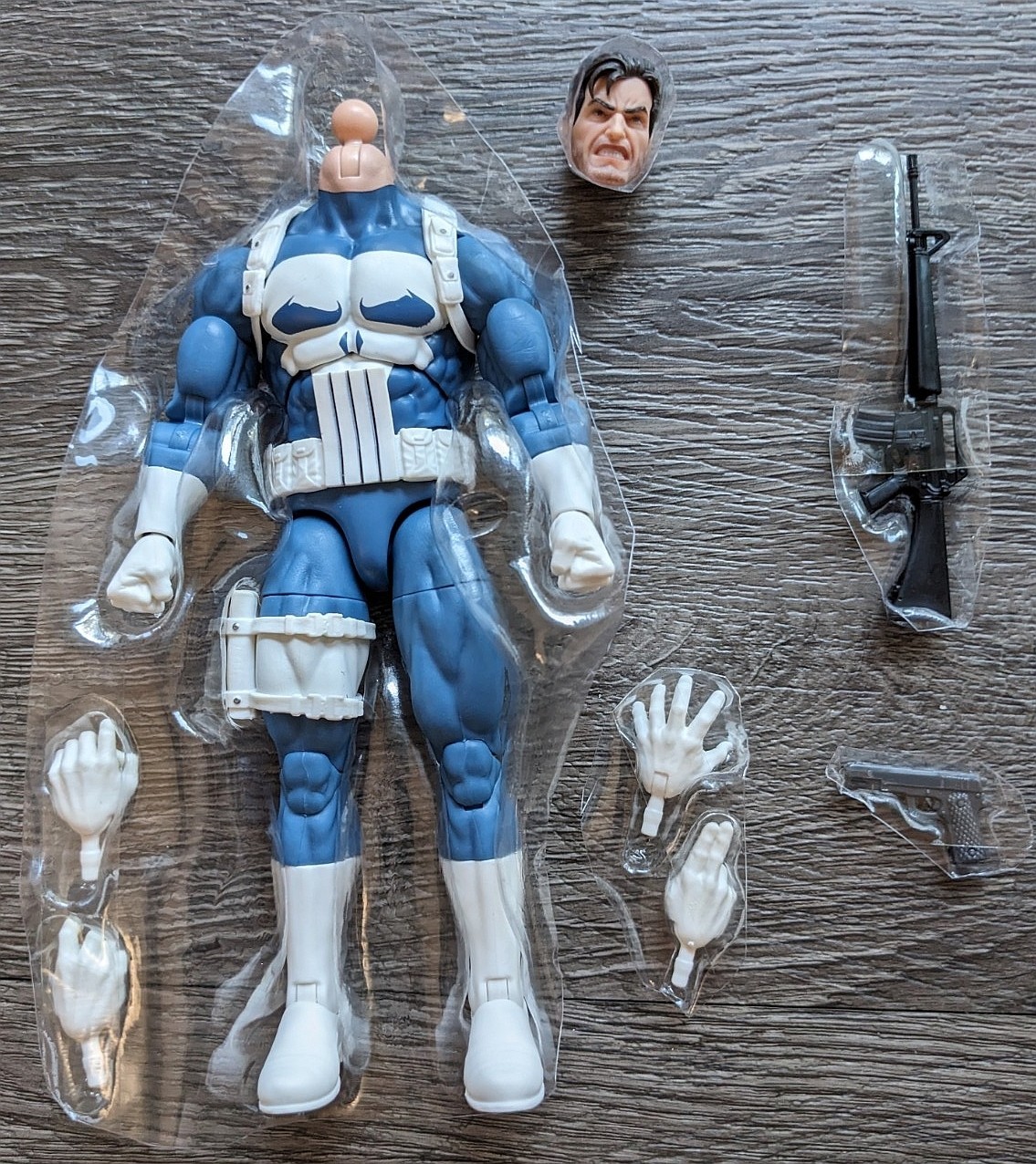 Marvel Legends Gamerverse PUNISHER FIGURE w/ Angry Head , Guns (Nick Fury 2 Pack