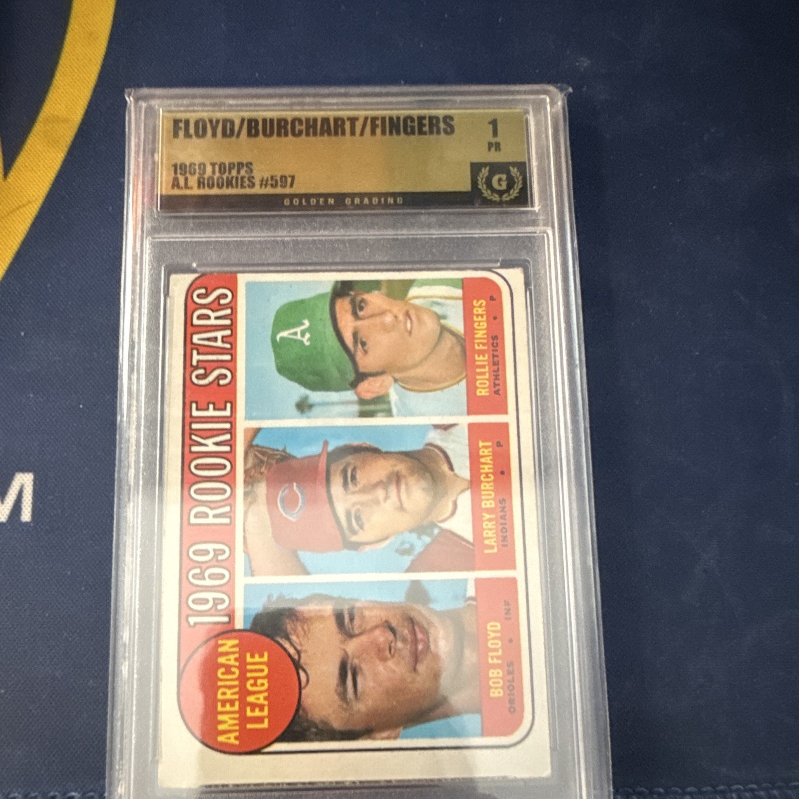 Topps 1969 Topps High # AL Rookie Stars #597 Fingers Floyd Burchart (RC) Topps 1969 Topps High # AL Rookie Stars #597 Fingers Floyd Burchart (RC)