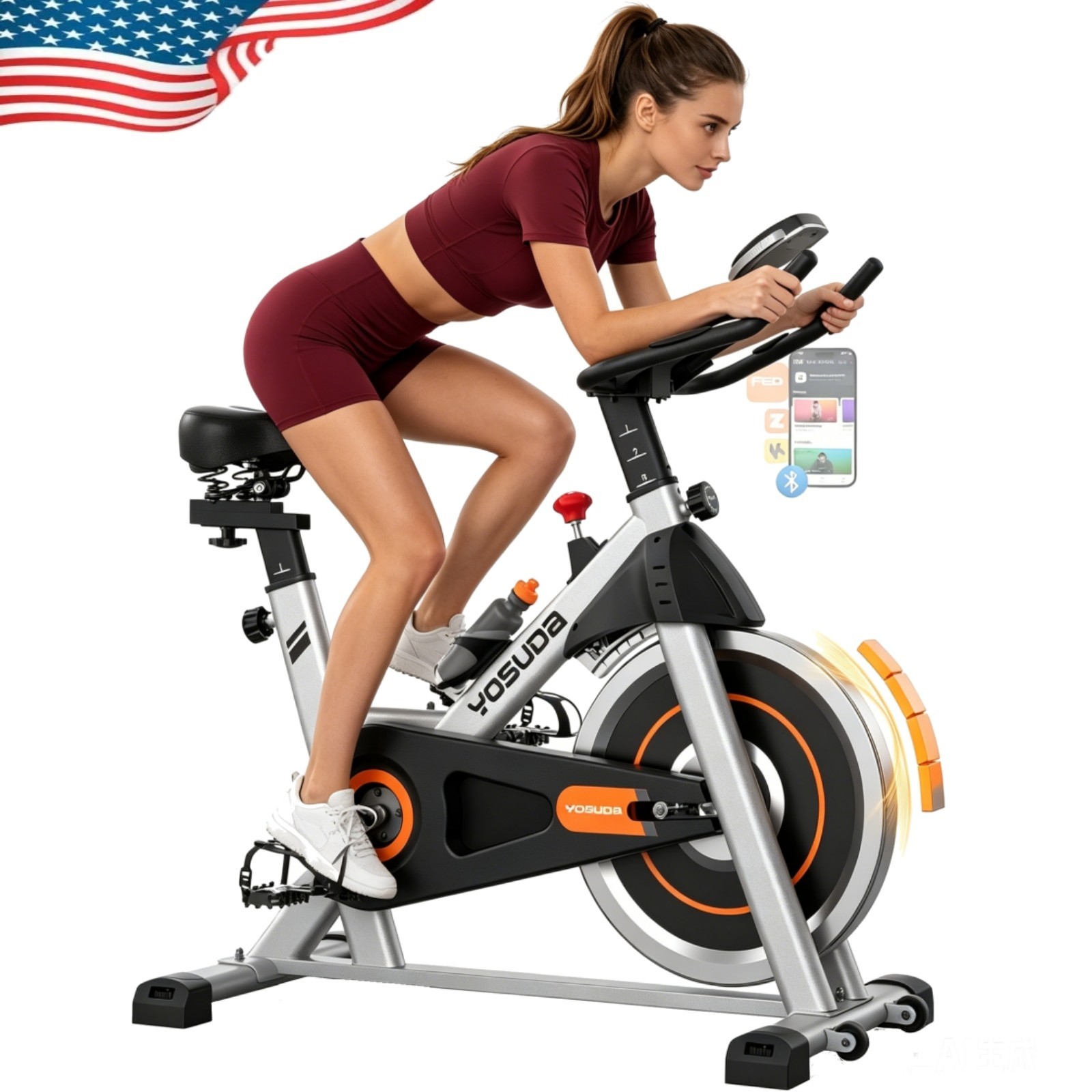 YOSUDA Exercise Bike 300 lb Capacity Magnetic Indoor Cycling Bike Low Noise New YOSUDA Exercise Bike 300 lb Capacity Magnetic Indoor Cycling Bike Low Noise New
