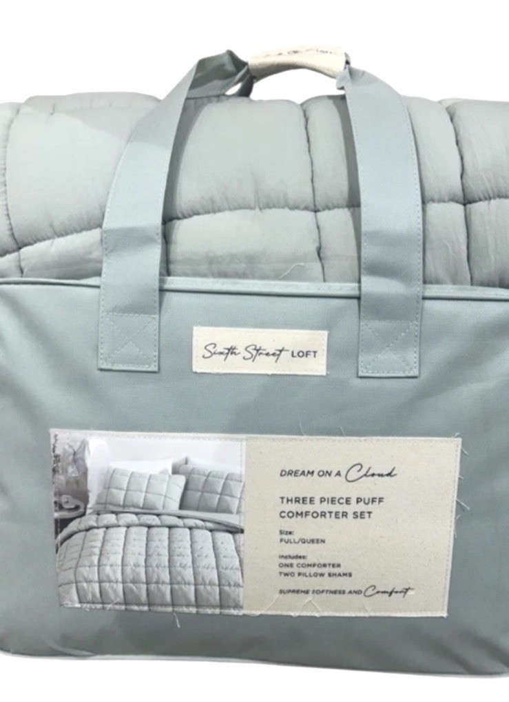 Sixth Street Loft Matcha Green 3 Piece Comforter Set 90”x90”
