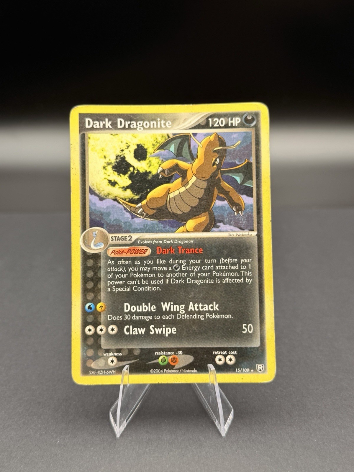 Dark Dragonite 15/109 EX Team Rocket Returns non Holo English Heavily Played Dark Dragonite 15/109 EX Team Rocket Returns non Holo English Heavily Played