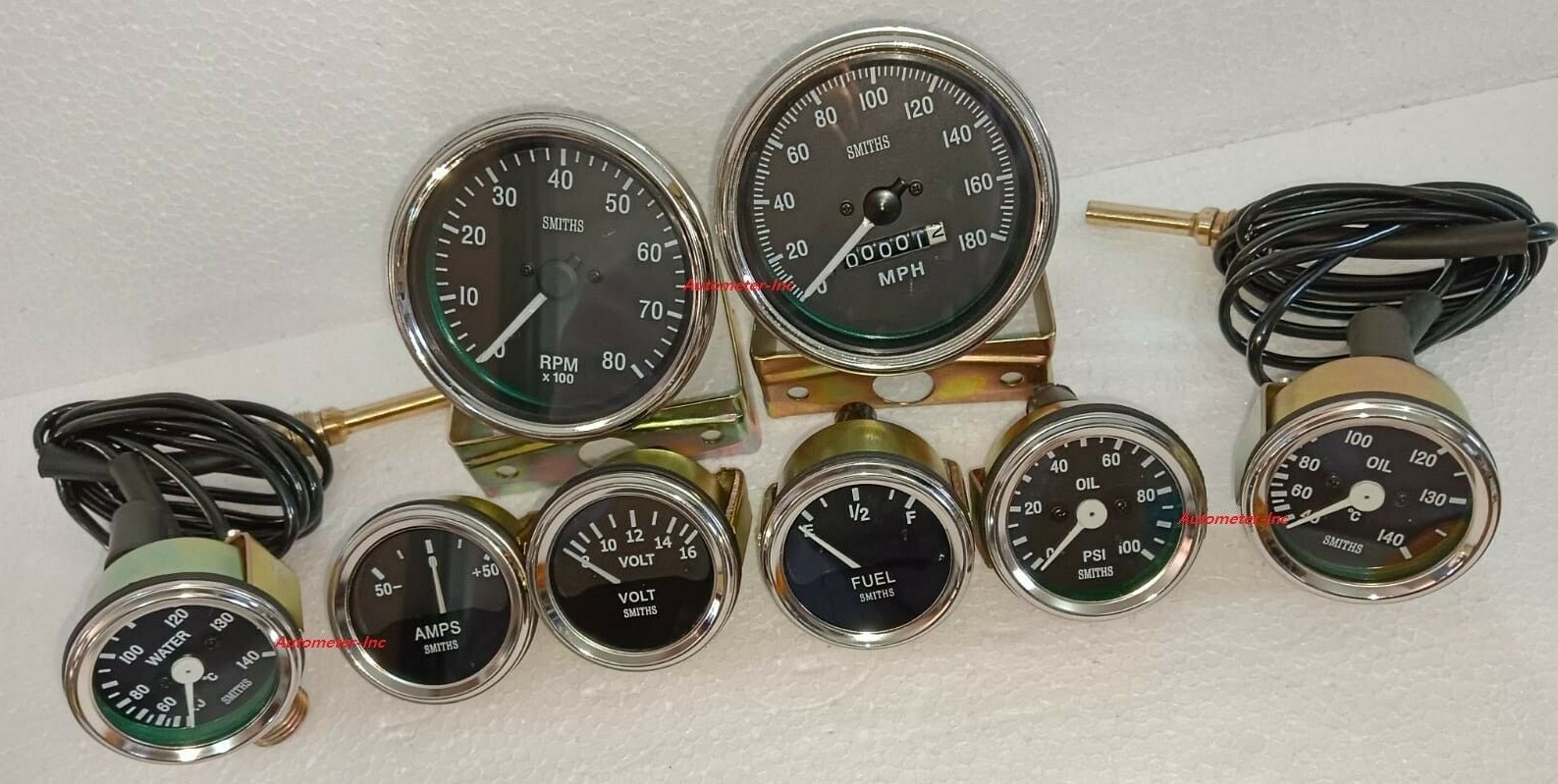 Smiths-52mm-Kit-Temp-Oil-Fuel-Oil Temp Volt +Amp +rpm+speedometer 85 mm Smiths-52mm-Kit-Temp-Oil-Fuel-Oil Temp Volt +Amp +rpm+speedometer 85 mm