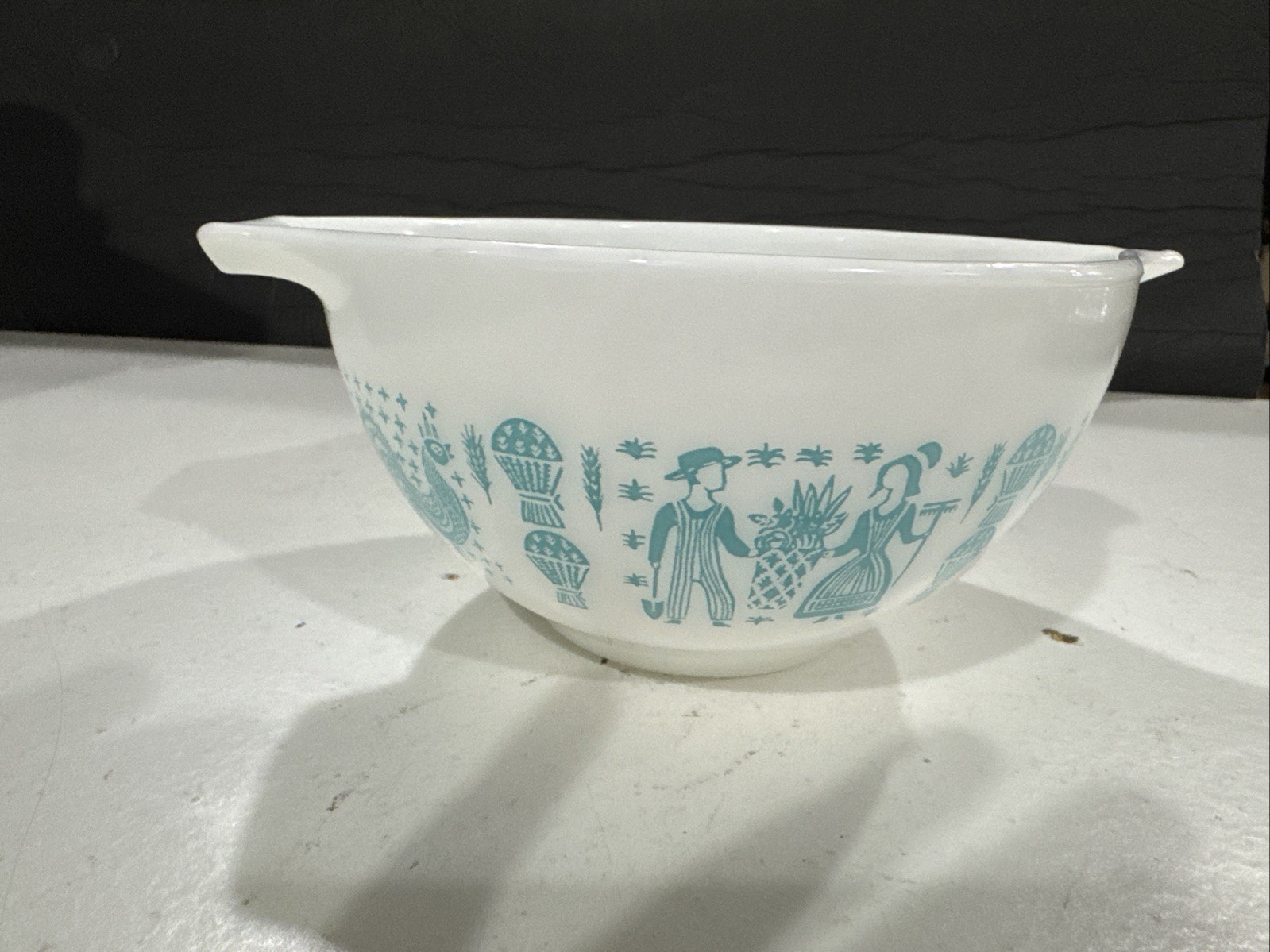 Vintage 441 Pyrex Amish blueprint 1-1/2 pint Butterprint Cinderella Bowl