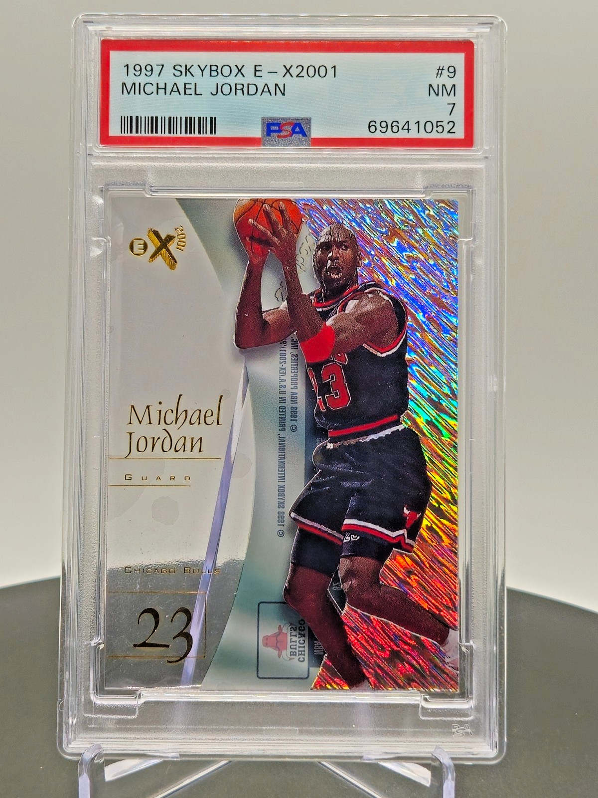 1997-98 SkyBox E-X2001 Michael Jordan #9 PSA 7 NM Chicago Bulls HOF