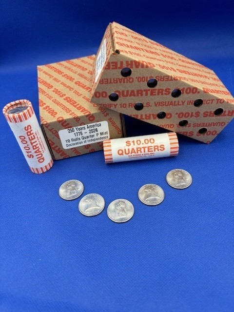10 Roll set Mint 2026 Declaration of Independence Quarters P - 10 Roll set Mint 2026 Declaration of Independence Quarters P -