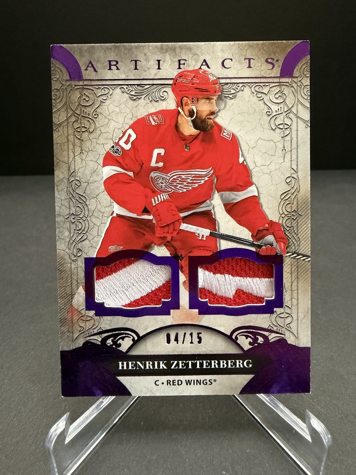 2020-21 Upper Deck Artifacts Henrik Zetterberg Patch 04/15