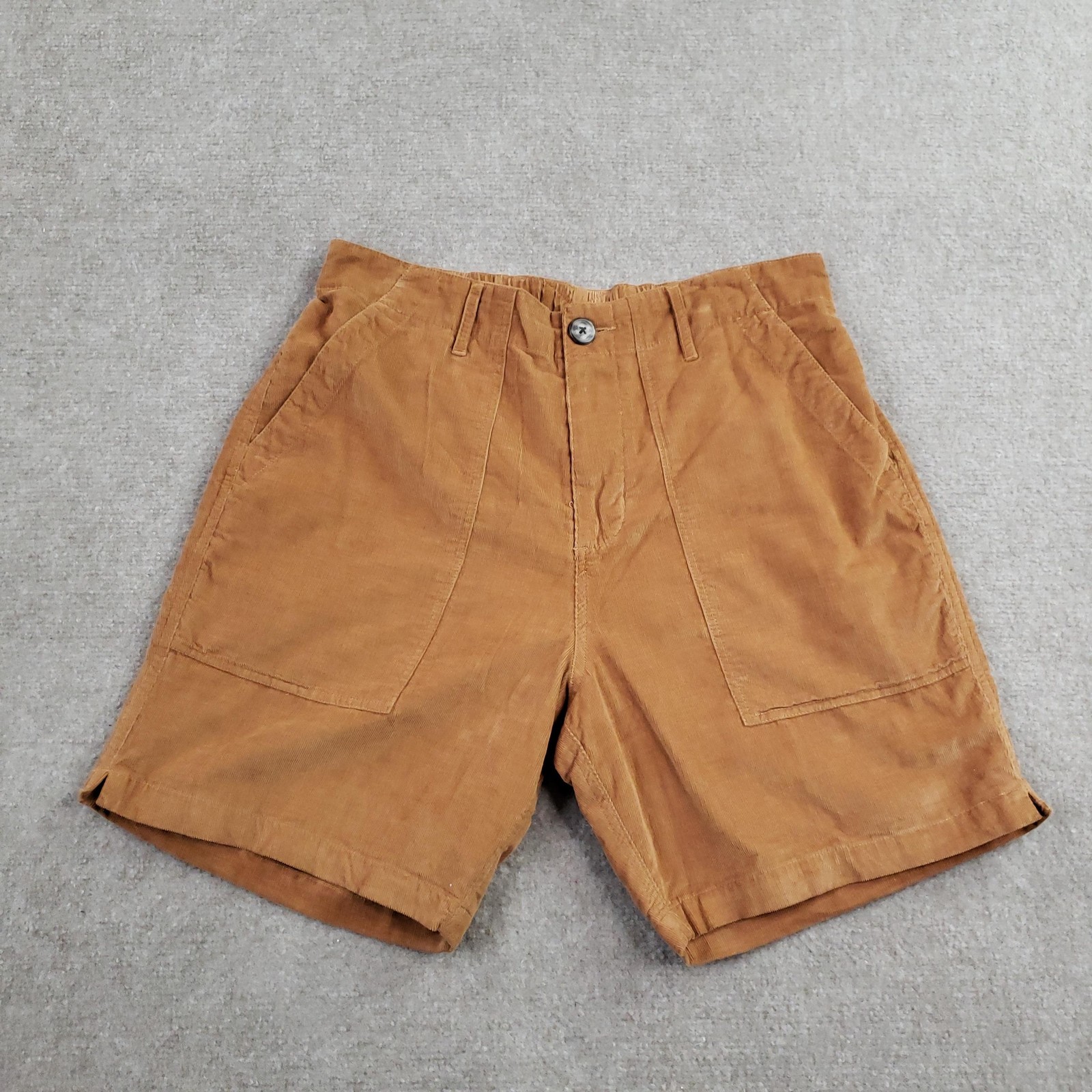 Mollusk California Shorts Mens Medium Orange Bermuda Corduroy 6 In Inseam