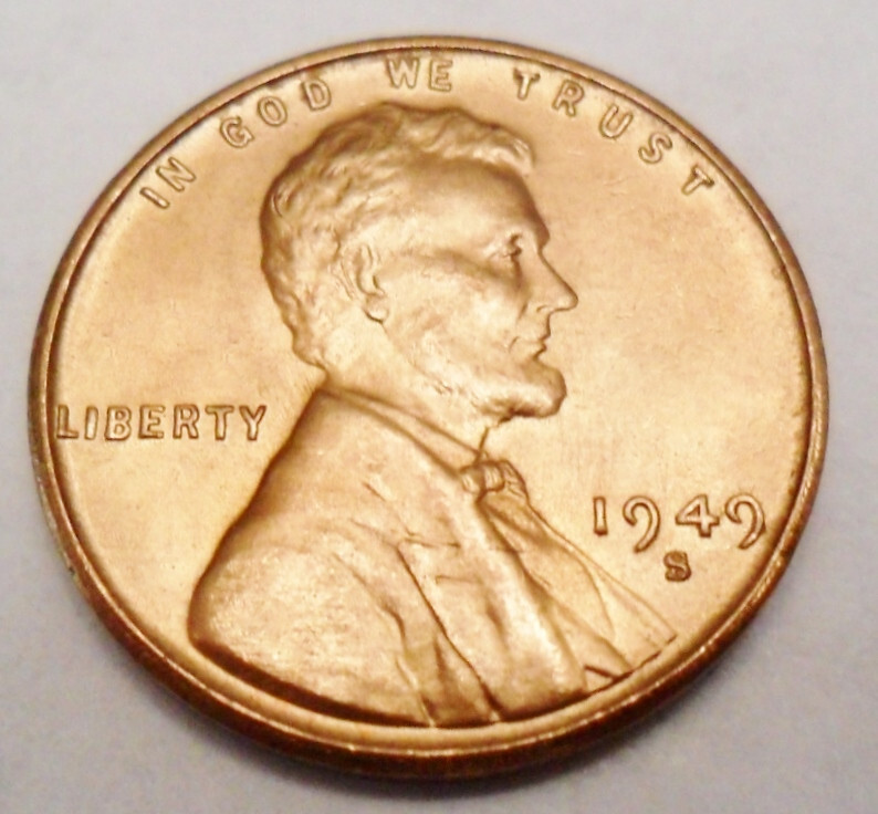 1949 S Lincoln Wheat Cent / Penny AVE CIRCULATED **FREE SHIPPING** 1949 S Lincoln Wheat Cent / Penny AVE CIRCULATED **FREE SHIPPING**