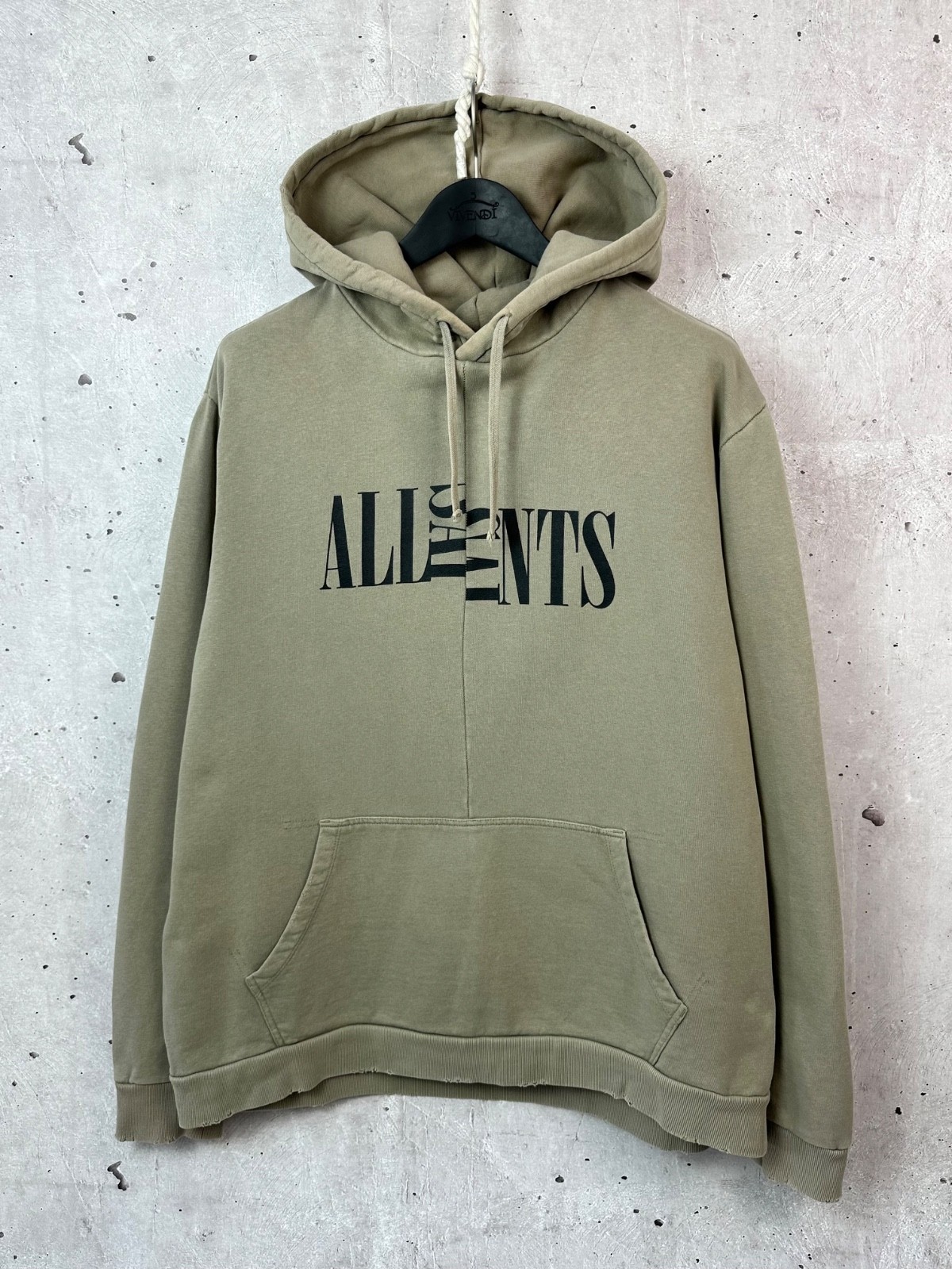 Allsaints Nico Oth Khaki Cotton Long Sleeve Cotton Hoodie Size XL Allsaints Nico Oth Khaki Cotton Long Sleeve Cotton Hoodie Size XL
