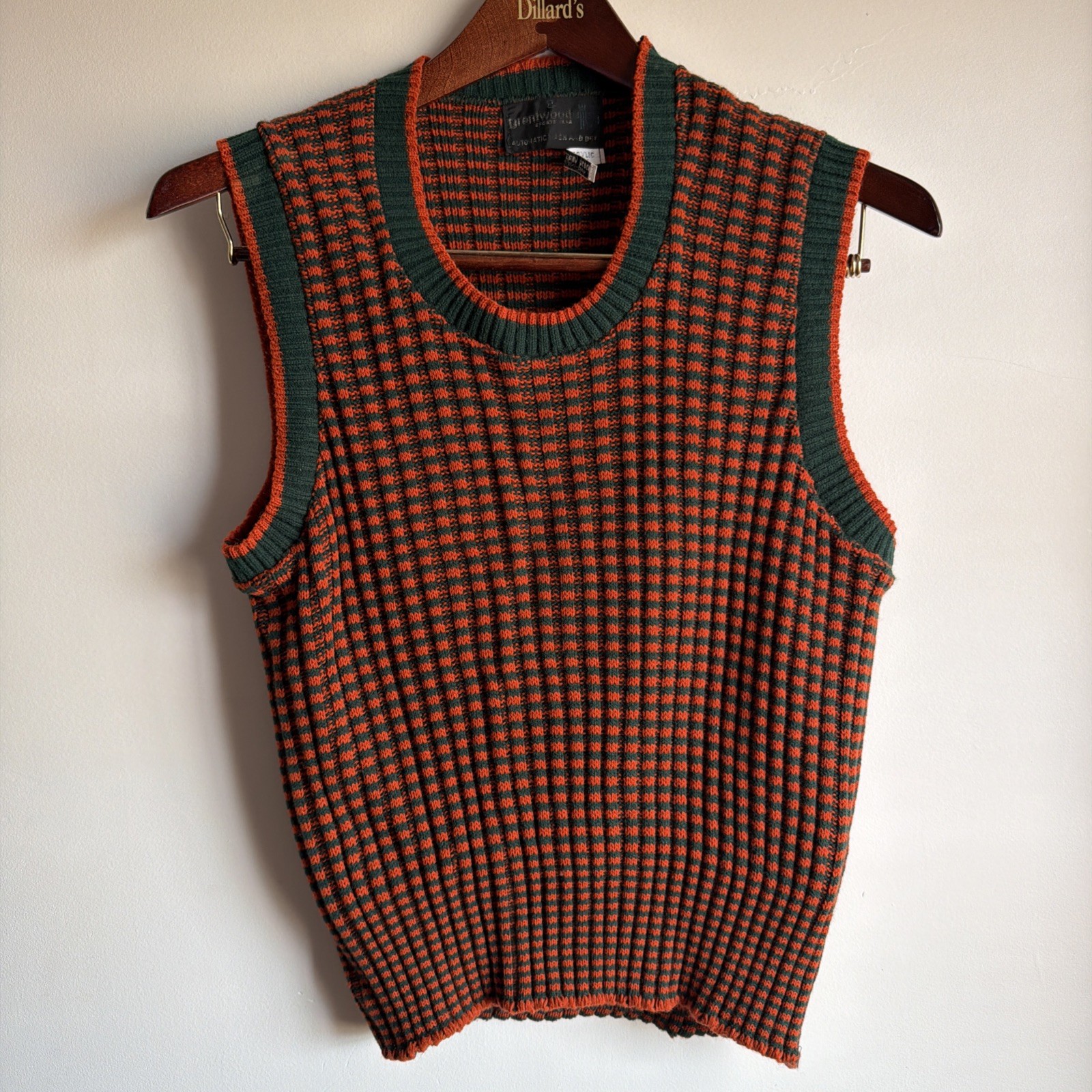 Vtg 50s 60s Brentwood Sweater Vest Mens M/L
