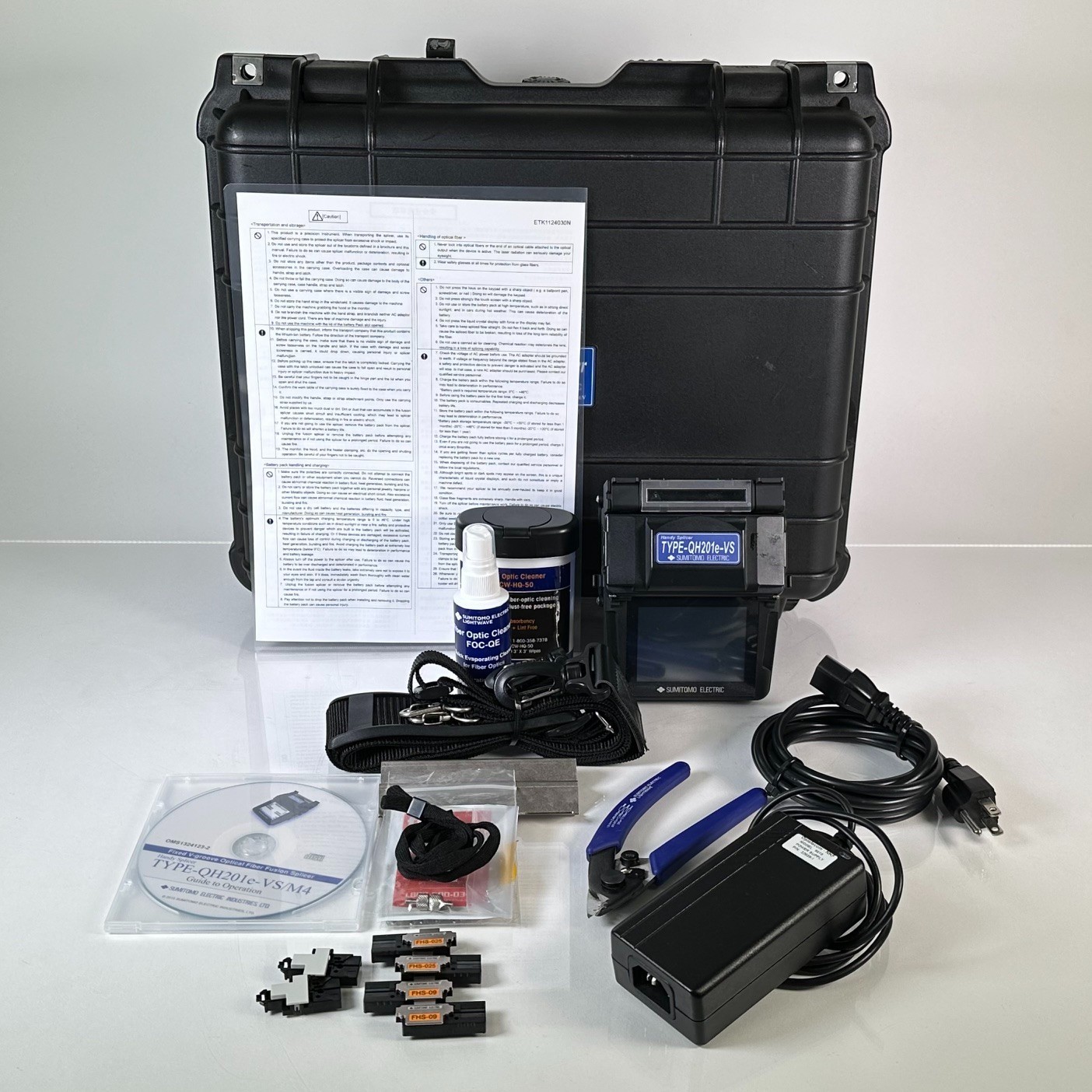 Sumitomo QH201e-VS Optical Fiber Fusion Splicer w/ Case, Splicers & Accessories