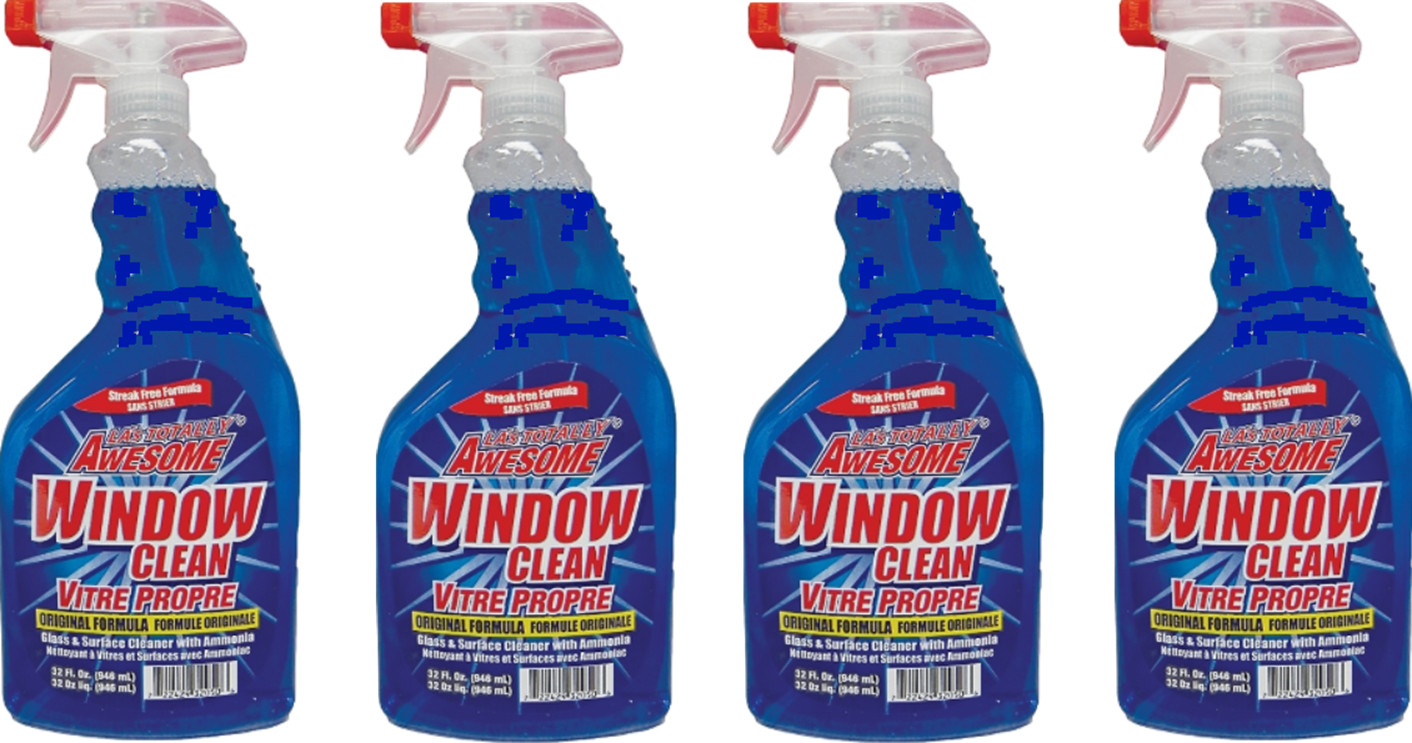 LA's Totally Awesome Window Clean Streak Free Glass Surface Cleaner 32 fl oz 4PK