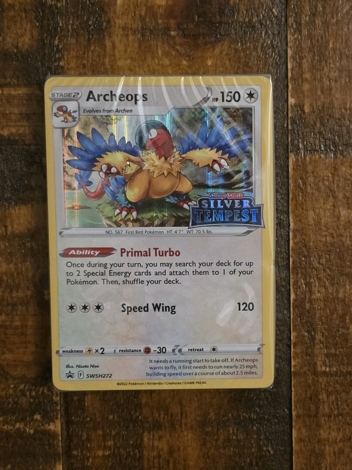 Pokemon Silver Tempest Archeops SWSH272 Pre-Release Sealed Builder Deck