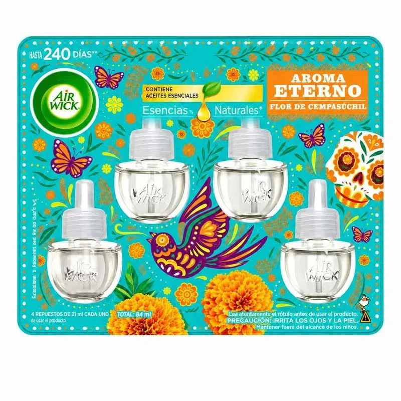 Air Wick Flor Cempasúchil Electric Refills 4 Pack 20ml Each Mexico Fragrance NEW