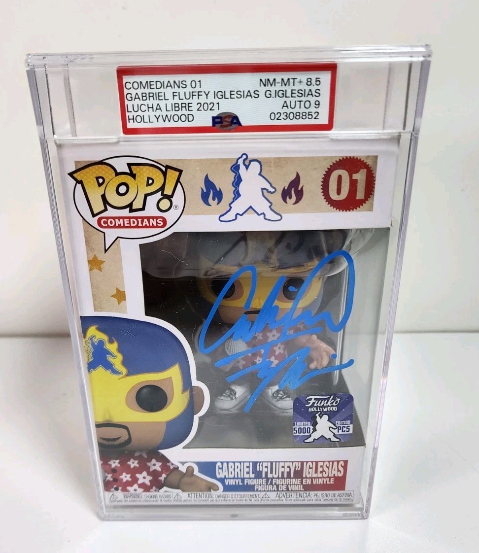 GABRIEL ‘FLUFFY’ IGLESIAS SIGNED PSA Graded And Authenticated Funko Pop 01 Lucha