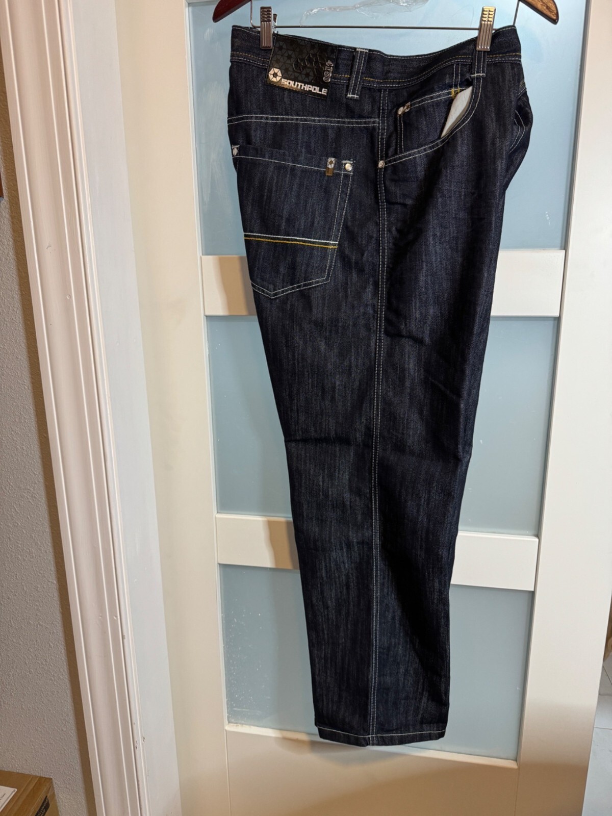 Southpole 4180 Mens Dark Wash Denim Jeans 36x32 Cotton/Polyester Blend     34-18
