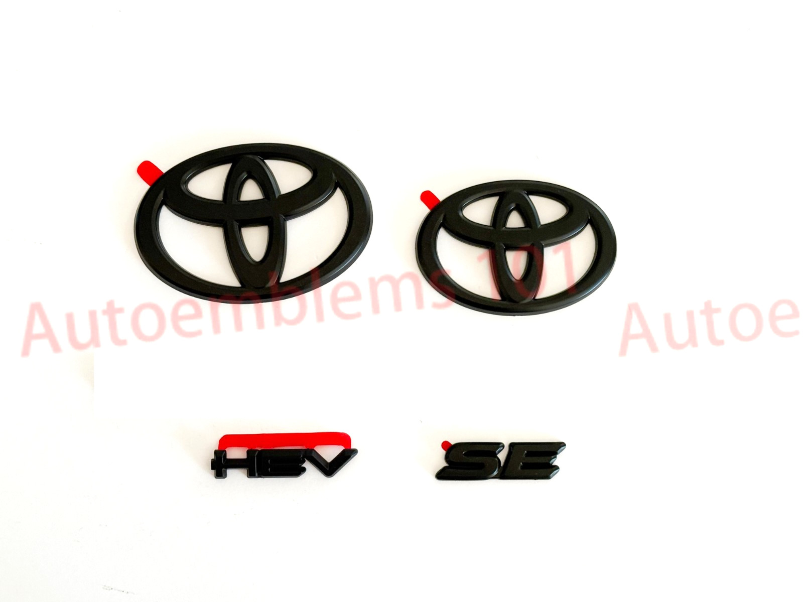 2025-27 Toyota Camry Matte Black Overlay Front & Rear HEV SE Emblem Letters