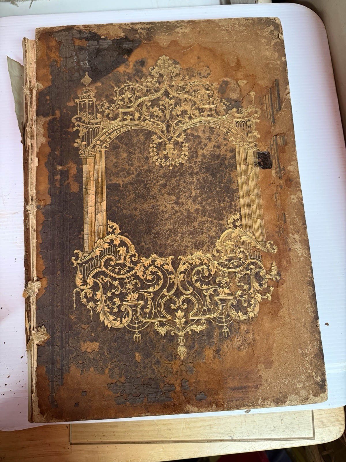 Antique KING JAMES 1849 Holy Bible Old and New Testaments with Family Records