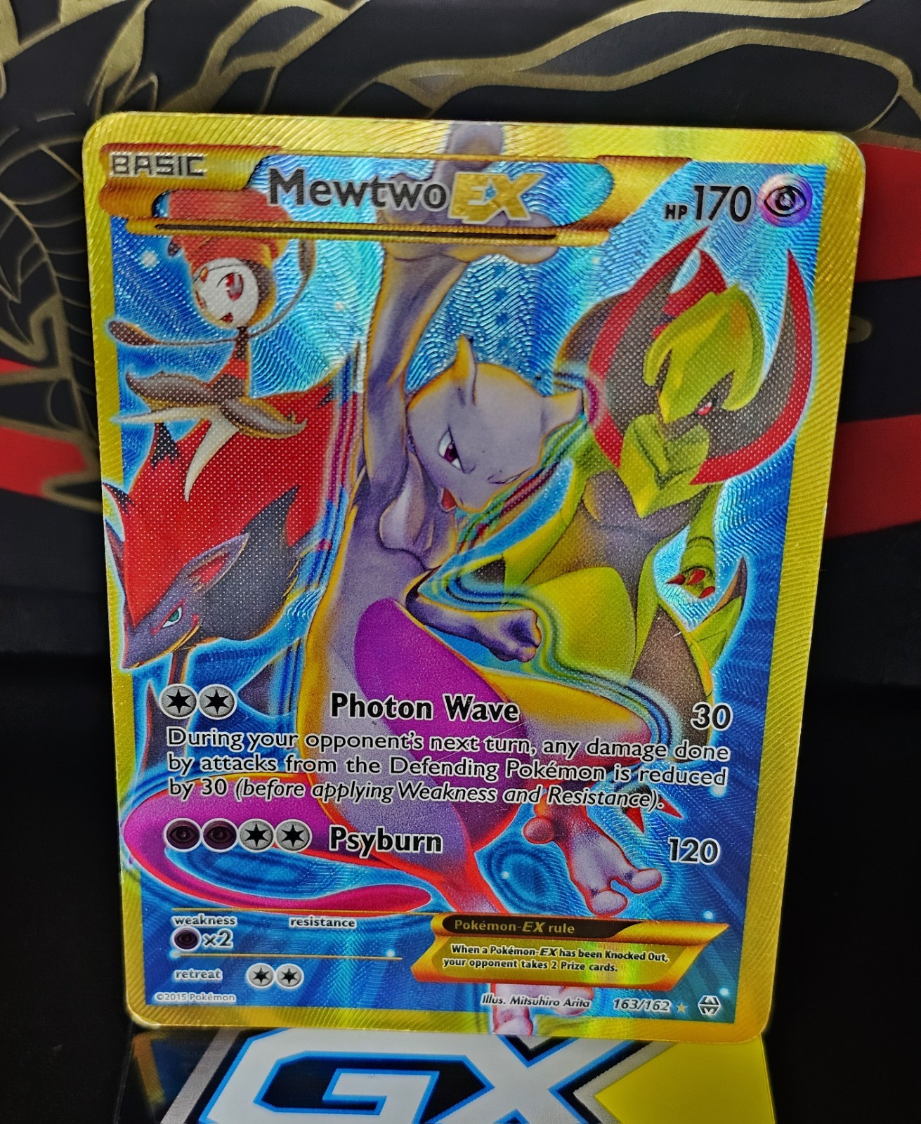 The Pokémon Company Mewtwo EX BREAKthrough Secret Rare Full Art Holo 163/162