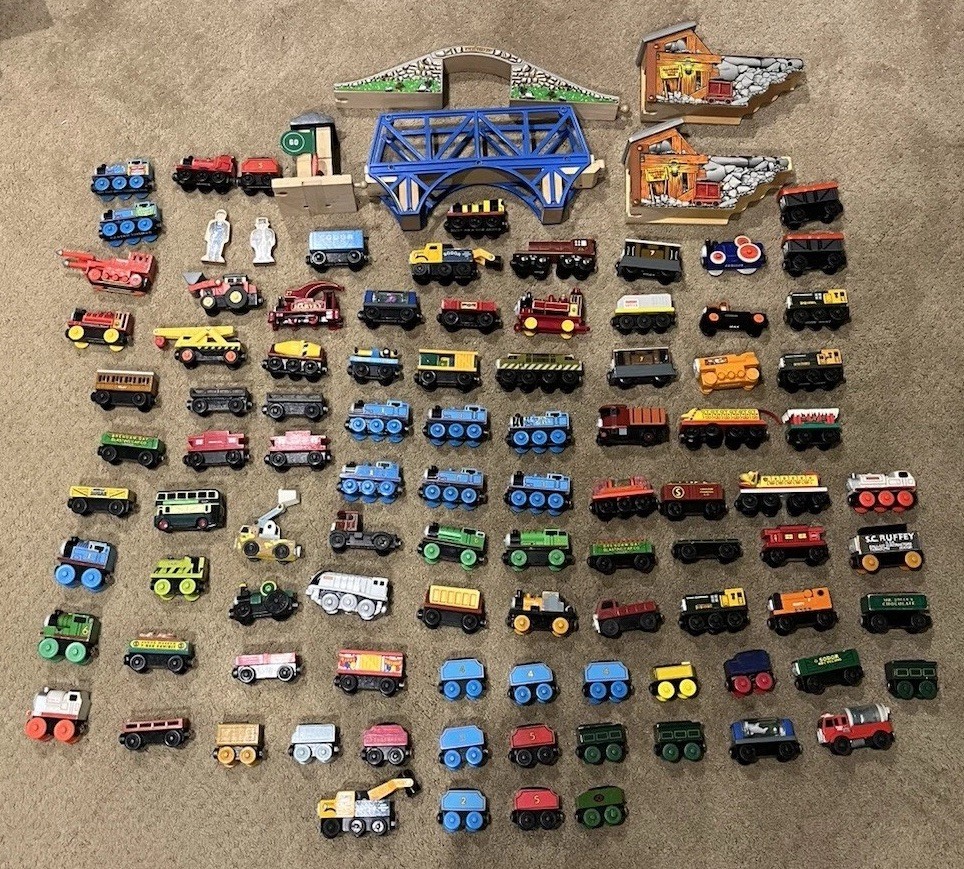 Thomas And Friends Wooden Trains, Cars, And Track Accessories Collection Lot 102 Thomas And Friends Wooden Trains, Cars, And Track Accessories Collection Lot 102