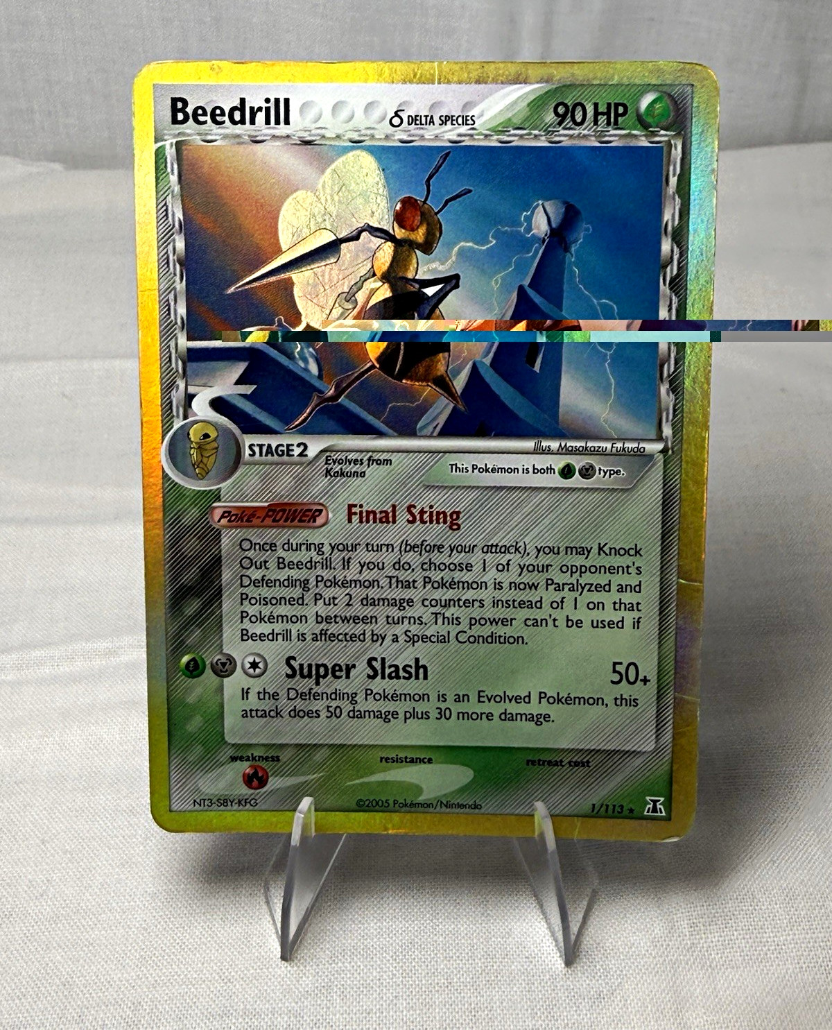 Beedrill (Delta Species) 1/113 EX Delta Species Holo Rare  (HEAVY PLAY)