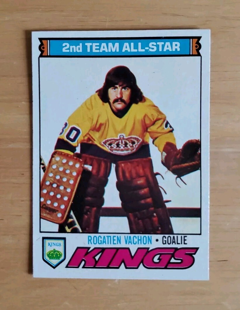 1977-78 Topps #160 Rogie Vachon All-Star Los Angeles Kings HOF NHL Card NM/MT 1977-78 Topps #160 Rogie Vachon All-Star Los Angeles Kings HOF NHL Card NM/MT