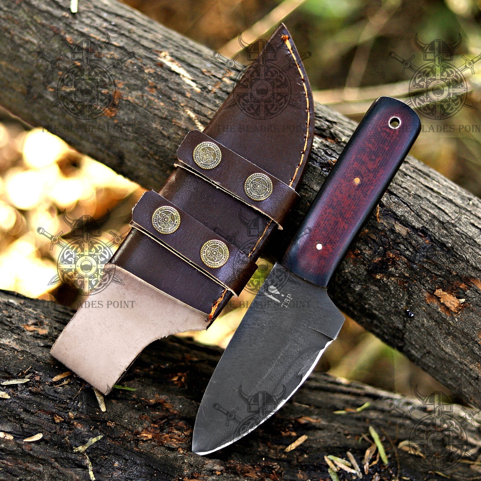 Handmade 1095 High Carbon Steel Hunting Knife Fixed Blade Bushcraft Sheath